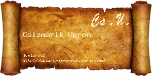 Csizmarik Ugron névjegykártya